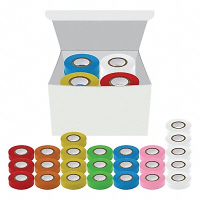 GRAINGER GRAINGT1427 Labeling Tape Rainbow Matte PK24