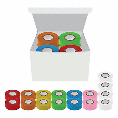 GRAINGER GRAINGT2427 Labeling Tape Rainbow Matte PK16