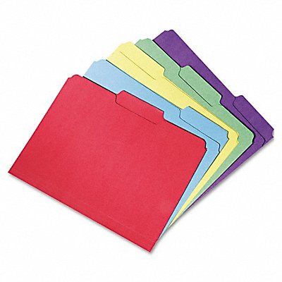 ABILITY ONE 7530020000000 File Folders Recycled Asstd PK100