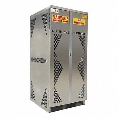 SECURALL OG10S Cylinder Storage Cabinet Gray Aluminum