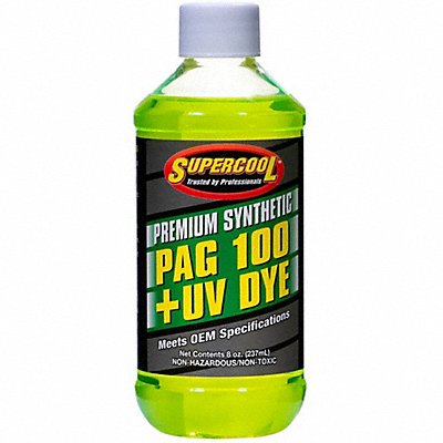 SUPERCOOL P1008D A/C Comp Lube UV Dye 8 Oz Flsh Pnt 450 F