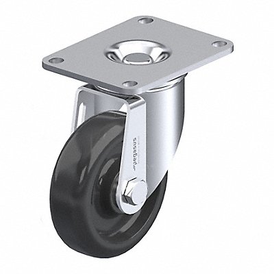 GRAINGER P12SPB050BP2 Plate Caster Swivel Polypropylene 6 3/16 H