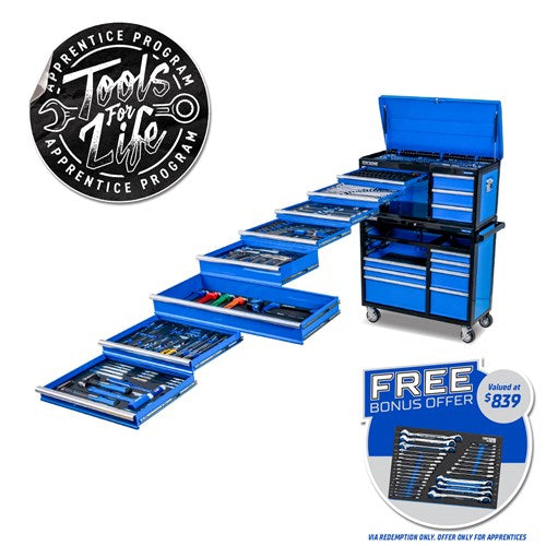 Kincrome P1726 EVOLUTION Workshop Tool Kit 399 Piece 18 Drawer (41")