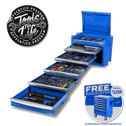 Kincrome P1820 CONTOUR® Chest Tool Kit 286 Piece 5 Drawer (29")