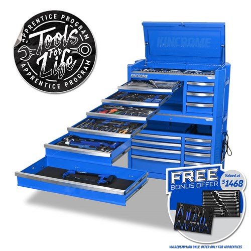 Kincrome P1823 CONTOUR® Workshop Tool Kit 470 Piece 17 Drawer (42")