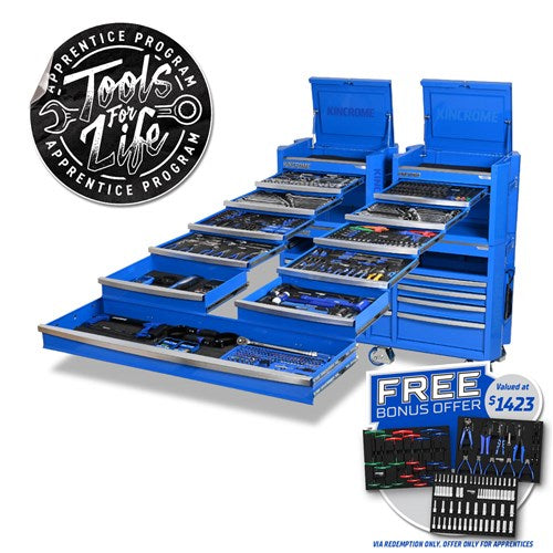 Kincrome P1824 CONTOUR® Workshop Tool Kit 729 Piece 22 Drawer (60")