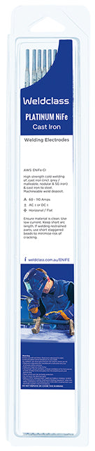 Weldclass P2-NCI32 Stick Electrodes Cast-Iron PLATINUM NiFe 3.2mm Pk 9 Rods