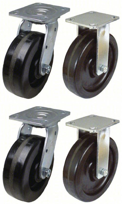 GRAINGER P21PH040R14SET Standard Plate Castor Wheel 4 Dia