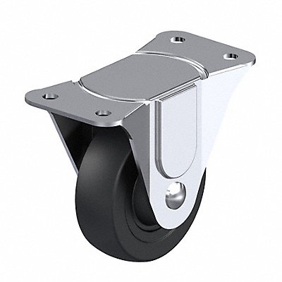 GRAINGER P2RR040GP Plate Caster Rigid Rubber 4 15/16 H