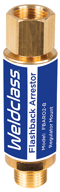 Weldclass P4-FBARO2 Flashback Arrestor For Regulator Oxygen