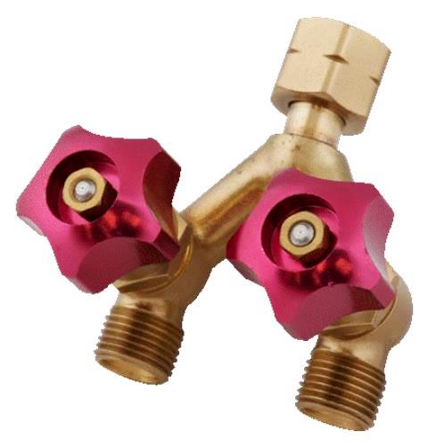 Weldclass P4-HFYVLH Y-Piece With Valves 5/8" LH (Acetylene, LPG)
