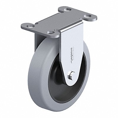GRAINGER P5RRP030GP Plate Caster Rigid TPR 3 1/2 H