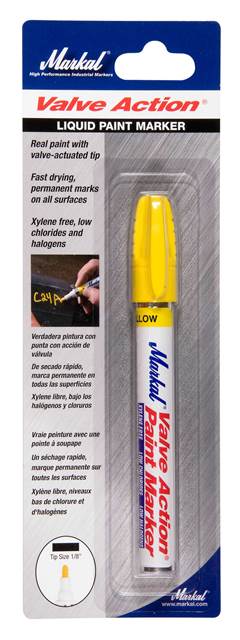 Marker P6-PMY Paint Valve-Action Carded Yellow (096801)