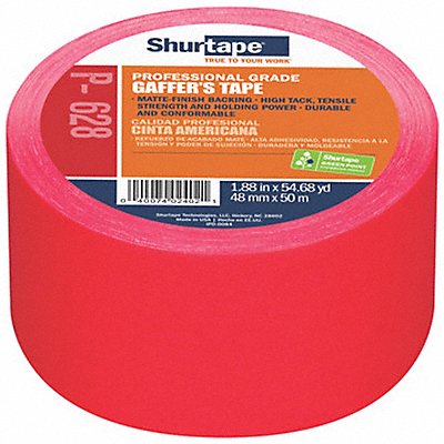 SHURTAPE P628 Gaffer s Tape Red 1 7/8inx54.5 yd PK24