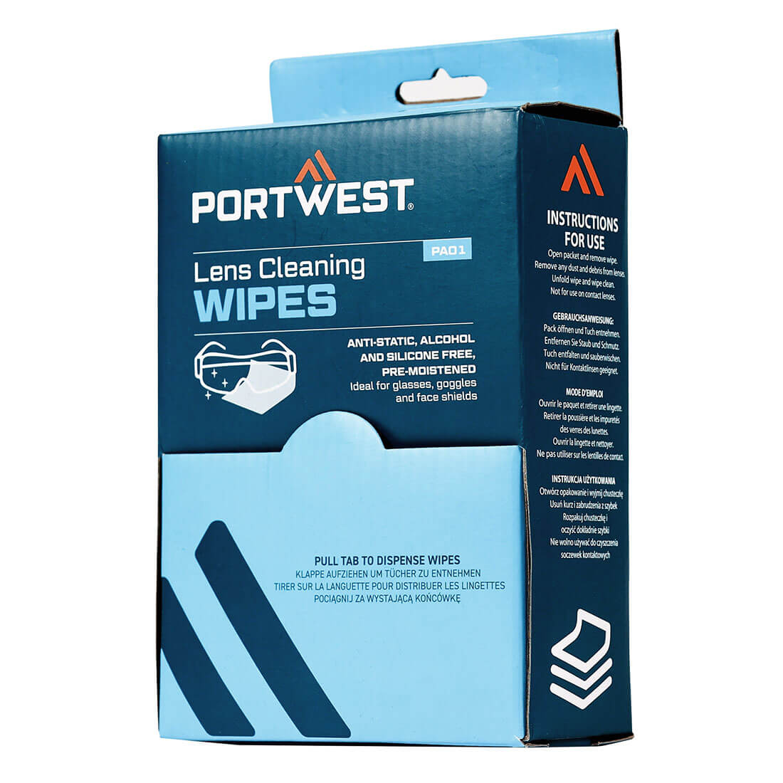 Portwest PA01 Lens Cleaning Wipes (100 towelettes)