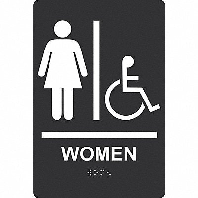 ACCUFORM PAD110BK Sign Braille ADA Restroom Accessible