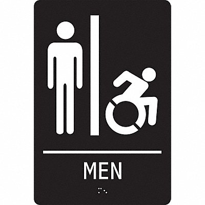ACCUFORM PAD113BK Sign Braille ADA Restroom Accessible