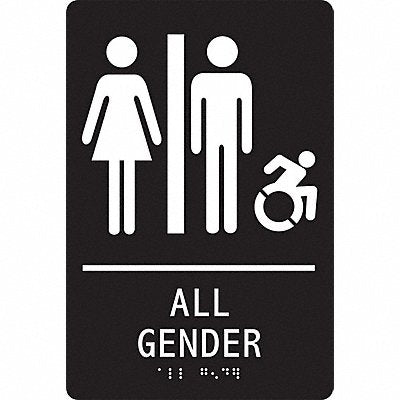 ACCUFORM PAD114BK Sign Braille ADA Restroom Accessible