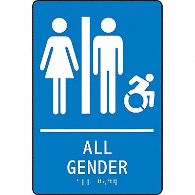 ACCUFORM PAD114BU Sign Braille ADA Restroom Accessible