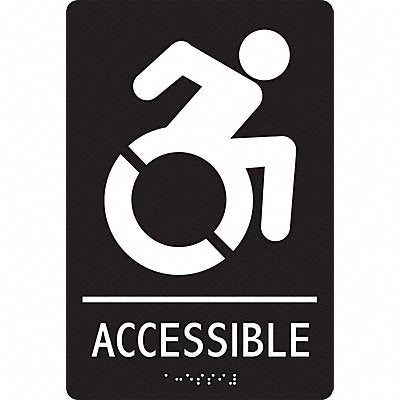ACCUFORM PAD118BK Sign Braille ADA Accessible