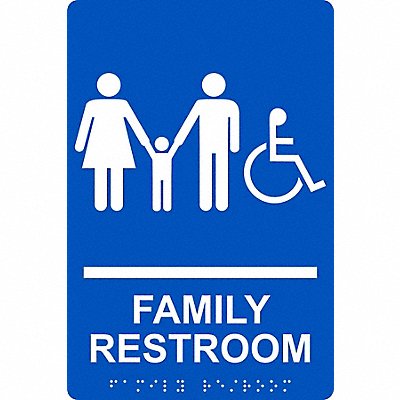 ACCUFORM PAD122BU Sign Braille ADA Restroom Accessible