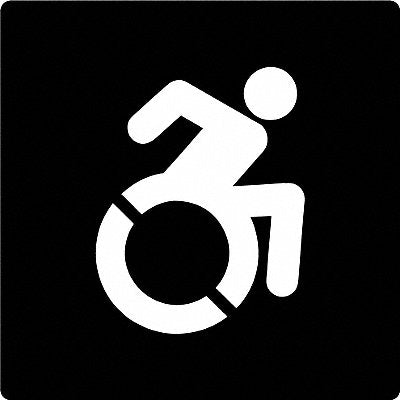 ACCUFORM PAD134BK Sign Braille ADA Accessible