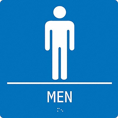 ACCUFORM PAD921BU Sign Braille ADA Restroom