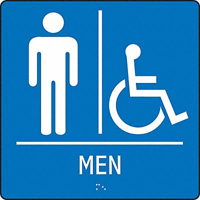 ACCUFORM PAD927BU Sign Braille ADA Restroom Accessible
