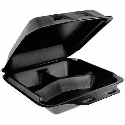 PACTIV YHLB08030000 Disposable Takeaway Container 113oz 8in W BK PK150