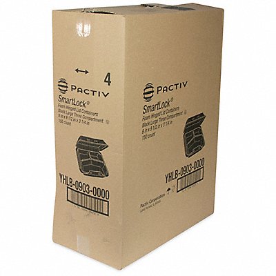 PACTIV YHLB09030000 Disposable Takeaway Container 154 oz 9 in W PK150