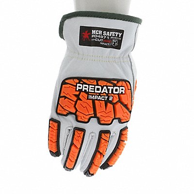 MCR SAFETY PD4971M Leather Gloves Drivers Full 10 in L PR