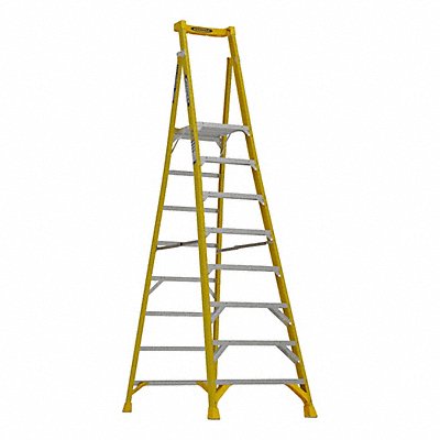 WERNER PD7308 Podium Stepladder 8 ft Fiberglass 375 lb
