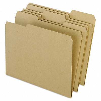 GRAINGER PFX04342 Letter File Folders Natural PK100
