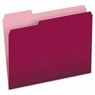 GRAINGER PFX15213BUR Letter File Folders Burgundy PK100