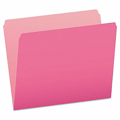 GRAINGER PFX152PIN Letter File Folders Pink/Lt Pink PK100