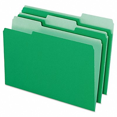 GRAINGER PFX15313BGR Legal File Folders Green PK100