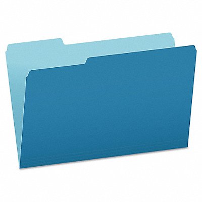 GRAINGER PFX15313BLU Legal File Folders Blue/Light Blue PK100