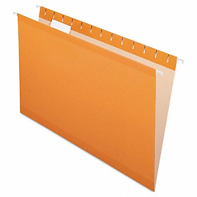 GRAINGER PFX415315ORA Hanging File Folders Orange PK25