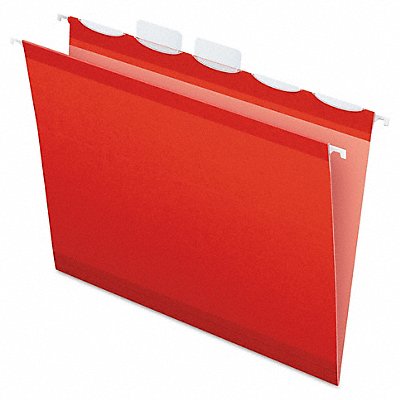 GRAINGER PFX42623 Hanging File Folders Red PK25
