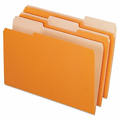 GRAINGER PFX435013ORA Legal File Folders Orange PK100