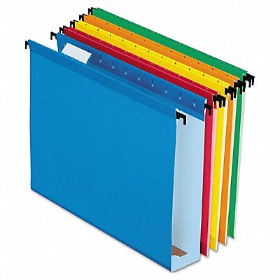 GRAINGER PFX6152X2ASST Hanging File Folders Assorted PK20