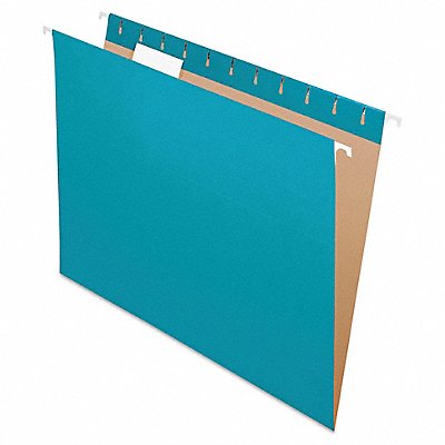 GRAINGER PFX81614 Hanging File Folders Teal PK25