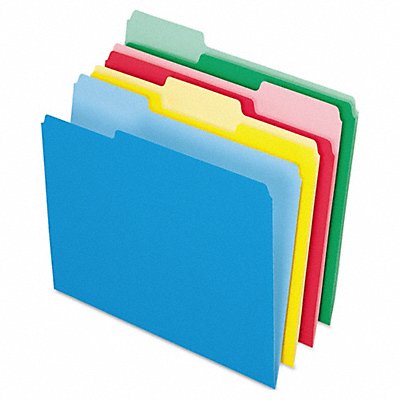GRAINGER PFX82300 Letter File Folders Assorted PK24