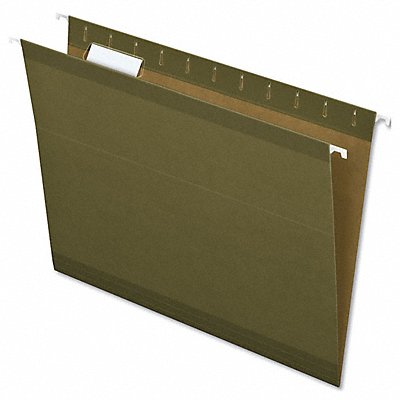 GRAINGER PFXRCY415215SGR Letter File Folders Standard Green PK25