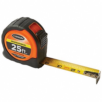 KESON PGPRO1825V Tape Measure 1 In x 25 ft Orange/Black