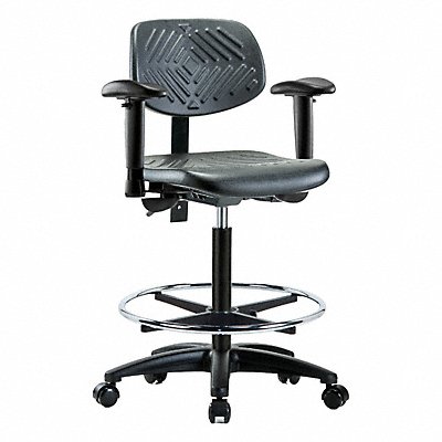 GRAINGER BRPHBCHRGT1A1CFRCBLK Poly Chair Hi Tilt AA FR Cast Blk