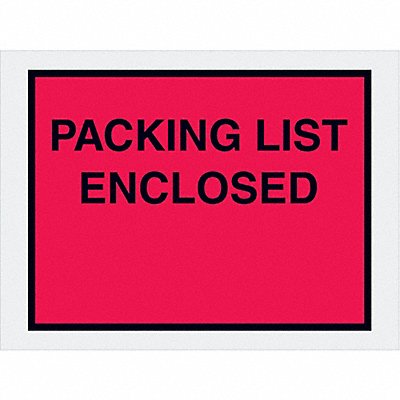 GRAINGER PL413 Packing List Envelopes 6 x 4 1/2