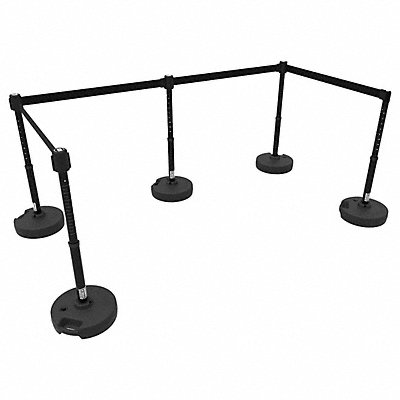 BANNER STAKES PL4504 PLUS Barrier Set X5 Black Banner PK5