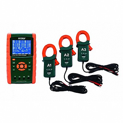 EXTECH PQ345012NIST Graphical 3-Phase Power Analyser Kit