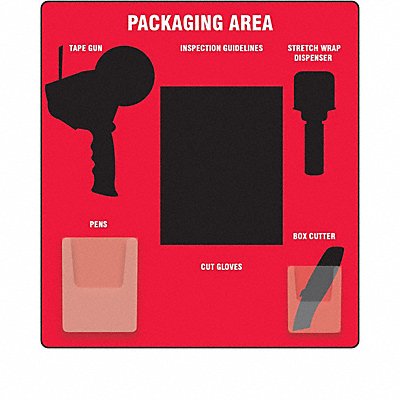 GRAINGER PSB717RDBK Shadow Board